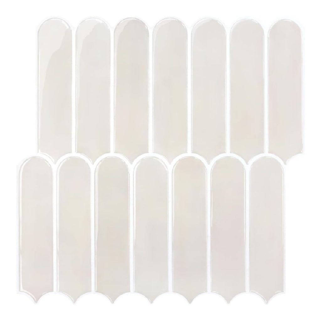 Plus Credence epais Adhesive destine a Cuisine Vinyle Carrelage Adhesif Mural Salle du Bain Cuisine Metro 3D ImpermeAble Toledo Cream FishScale10 Pieces 305 x 305 cm