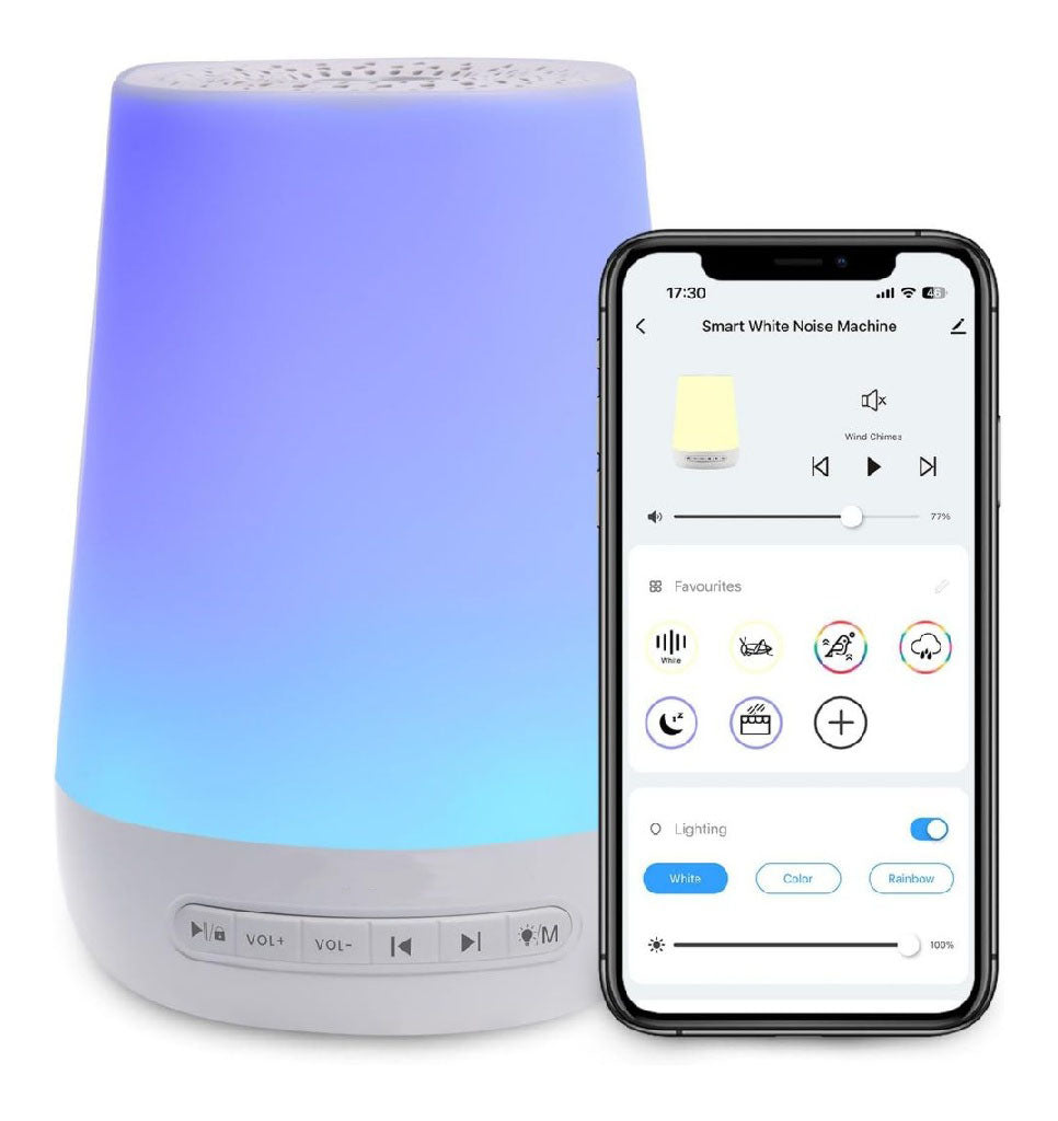 a Machine Momcozy Bruit Blanc 34 Sons Veilleuse 7 Couleurs APP DB03 Portable Bebe Adulte Sommeil Therapie Nouveaune Cadeau Voyage Eco Mini Berceuse Sieste Minuteur