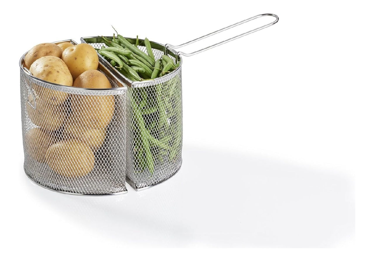 panier Barazzoni Double destine a spaghettiere acier inoxydable 22 cm
